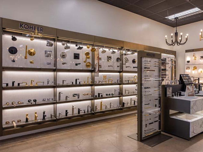Kohler display at Moore Supply Showroom McKinney Texas